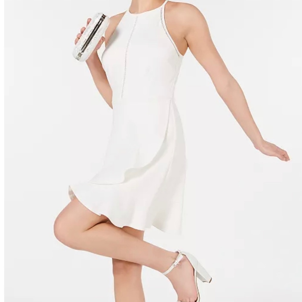 Speechless Juniors' Scuba Crepe Fit & Flare Dress